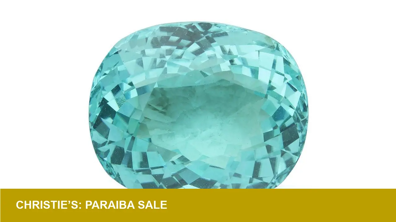 Christie’s Paraiba 22.38ct Sells for €825,500 — Market Signal?