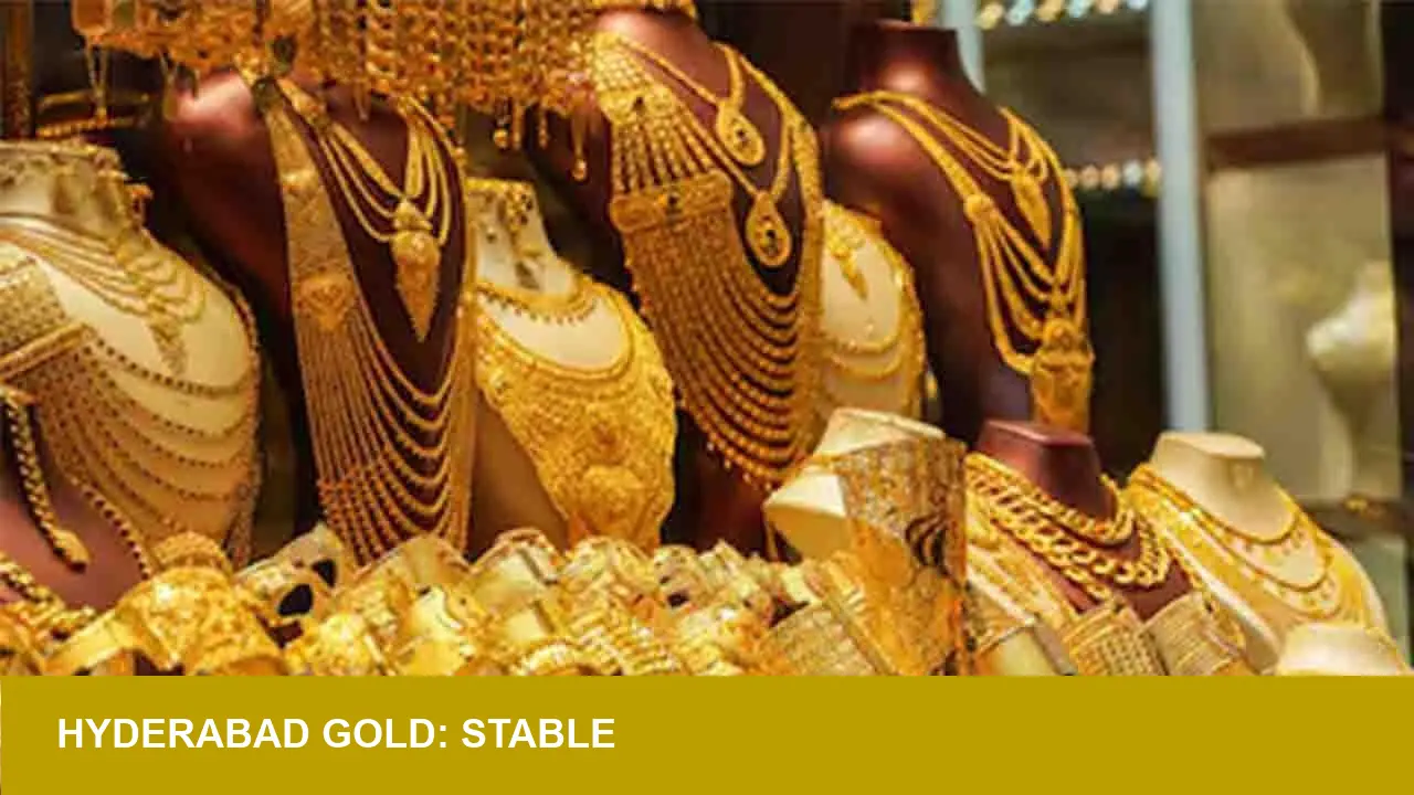 Hyderabad Gold Holds Steady — 10g 22ct Rs.1,22,750; Retailers?