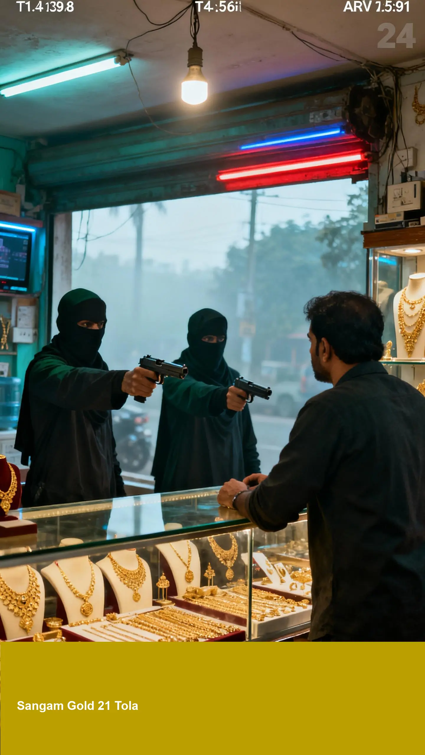 Sangam Gold Jewellers: 21 Tola Stolen, ₹35,000 — Retail Security?