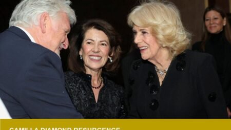Queen Camilla revives diamond floral necklace at Hamnet screening