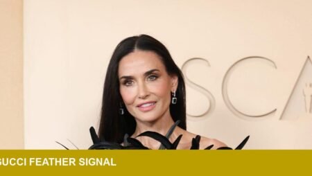 Demi Moore’s Gucci feather gown refocuses red‑carpet couture demand