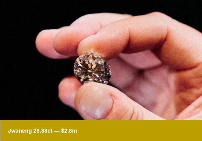 Jwaneng 28.88ct diamond pegged $2.8m — tests high‑carat demand