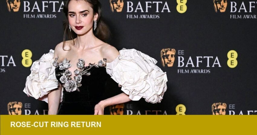 Lily Collins’ bezel-set rose-cut diamond resurfaces — resale risk