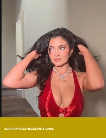 Kylie Jenner’s Schiaparelli plunge revives Oscars-era neckline trend